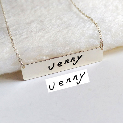 Sterling Silver Handwritting Necklace