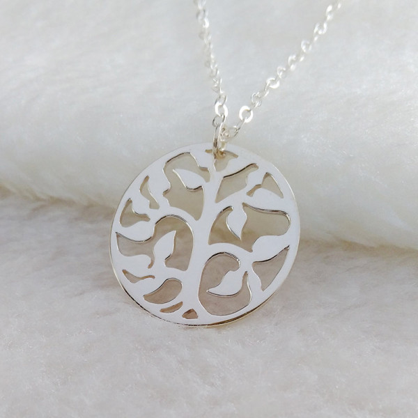 Tree of Life Necklace Family Tree Necklace Tree Of Life Pendant Silver Tree Necklace Grandma Necklace Mother Necklace Custom Jewelry