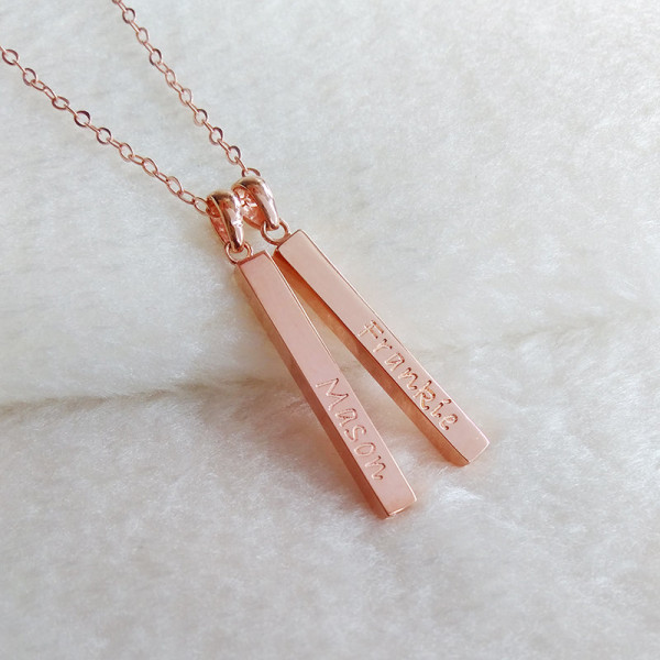 Two Bars on one Necklace