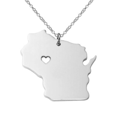 WI State Necklace