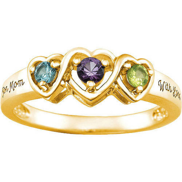 Keepsake Personalized Entwined Mother's Birthstone Ring