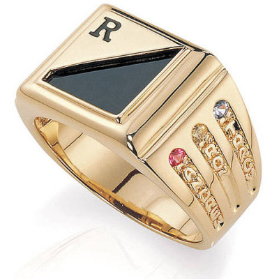 Keepsake 18ct Gold Personalized Treasures Men's Ring