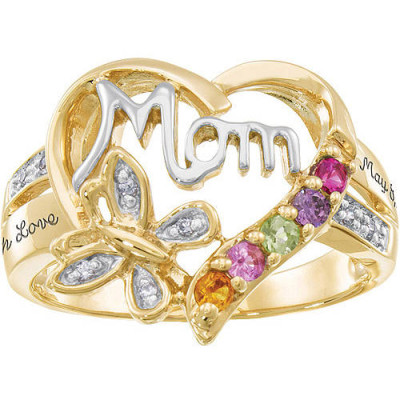 Personalized Keepsake Mom's Blessing Birthstone Ring
