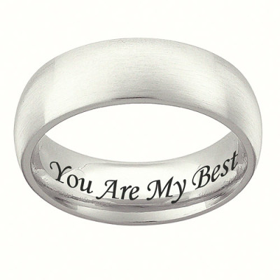 Personalized Sterling Silver Wedding Band
