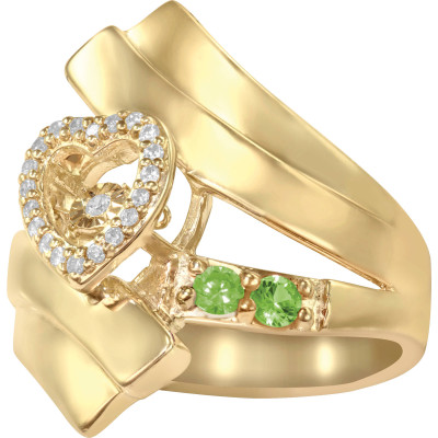 Keepsake Women's Personalized Jumping Gemstone Dearest Ring