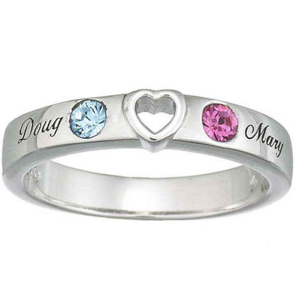 Sterling Silver Couples Heart