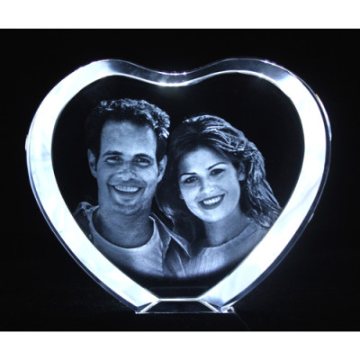 Crystal With 2D/3D Photo Engraved