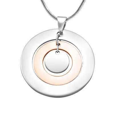 Personalised Necklaces - Circles of Love Necklace TWO TONE