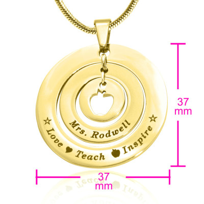 Personalised Necklaces - Circles of Love Necklace Teacher