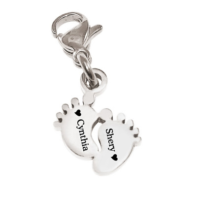 Feet Charm 12mm With Clasp