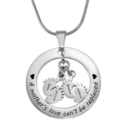 Personalised Necklaces - Cant Be Replaced Necklace Double Feet 12mm