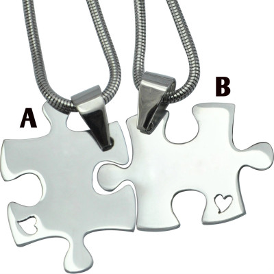 Personalised Necklaces - Forever Friends Puzzle Two Necklaces