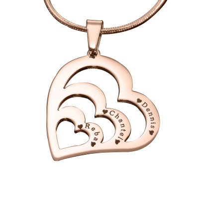 Personalised Necklaces - Hearts of Love Necklace