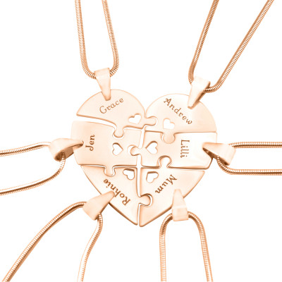Personalised Necklaces - Hexa Heart Puzzle Necklace