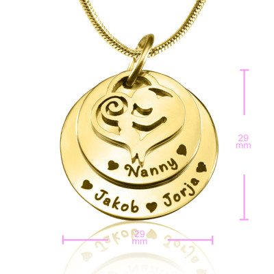 Personalised Necklaces - Mothers Disc Double Necklace