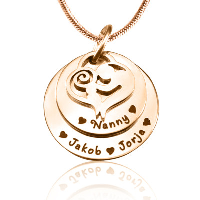 Personalised Necklaces - Mothers Disc Double Necklace