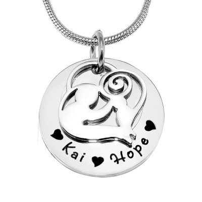 Personalised Necklaces - Mothers Disc Single Necklace
