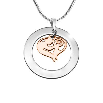Personalised Necklaces - Mothers Love Necklace Two Tone Mother