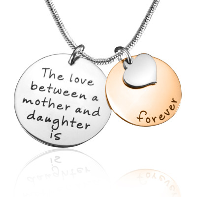 Personalised Necklaces - Mother Forever Necklace Two Tone Rose