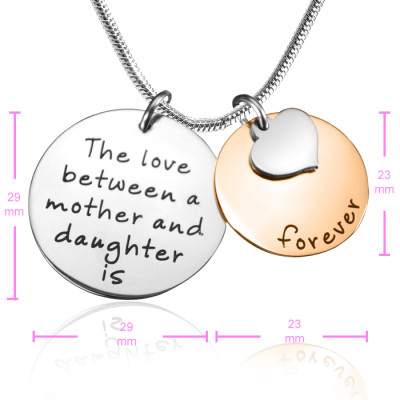 Personalised Necklaces - Mother Forever Necklace Two Tone Rose