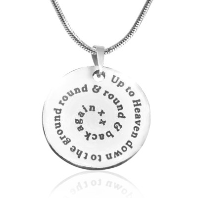 Personalised Necklaces - Swirls of Time Disc Necklace