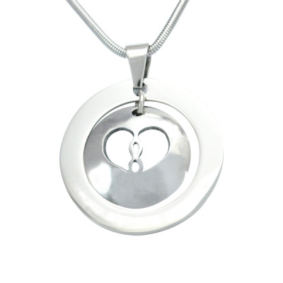 Infinity Necklace - Two Tone Dome
