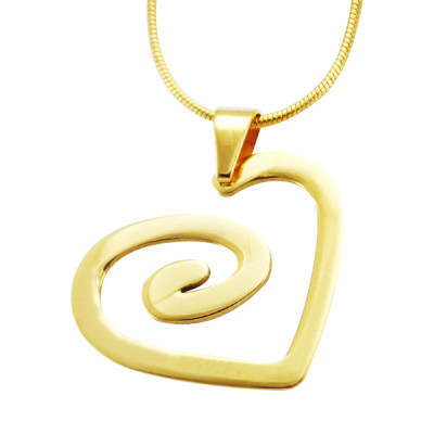 Heart Necklace - Swirls of