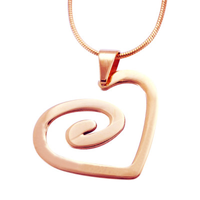 Heart Necklace - Swirls of