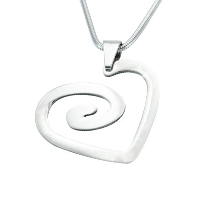 Heart Necklace - Swirls