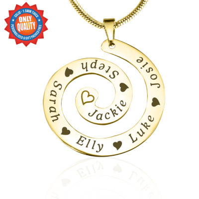 Personalised Necklaces - Swirls of Time Necklace