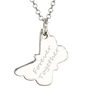 Personalised Necklaces - Butterfly Hand Foot Print Necklace