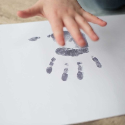 Hand / Footprint Medium Tear-drop Pendant