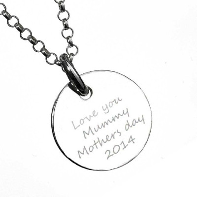 Personalised Necklaces - Large Engraved Handprint Necklace For Children