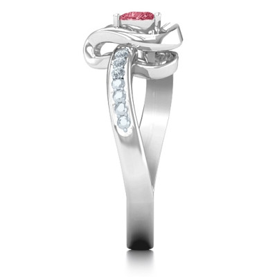 Falling For You Accented Heart Ring
