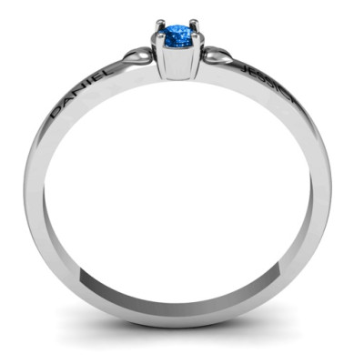 Heart Surrounded Solitaire Ring