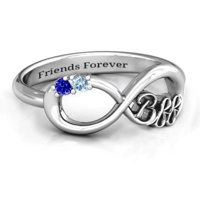 BFF Friendship Infinity Ring with 2 Stones