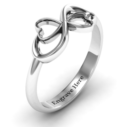 Duo Of Hearts Infinity Ring