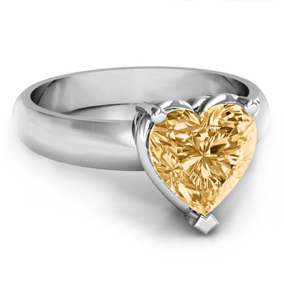 Heart Stonea Double Gallery Setting Ring