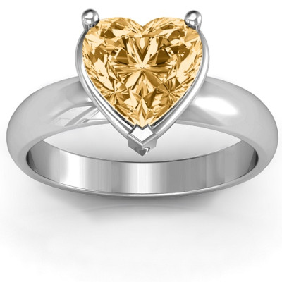 Heart Stonea Double Gallery Setting Ring