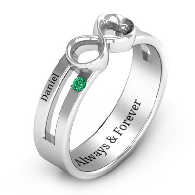 Mens Accented Infinity Ring