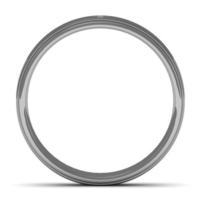 Mens Cross and Brushed Centre Tungsten Ring