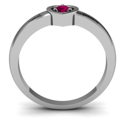 Solitaire Heart Ring