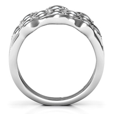 3 Tier Wave Ring