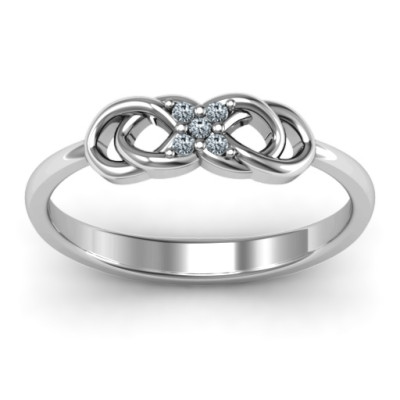 Infinity Knot Ring with Accents