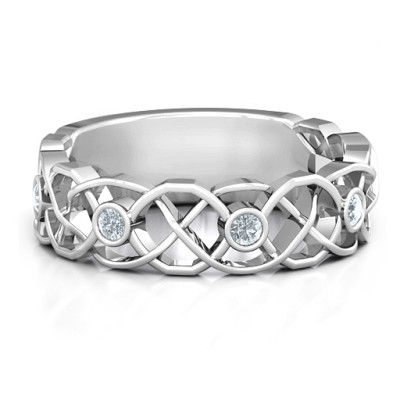Intertwined Love Band Ring