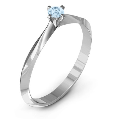 Knife Edge Solitaire Ring