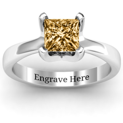 Large Princess Solitaire Ring