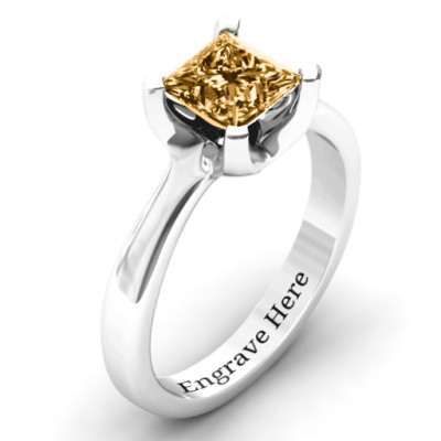 Large Princess Solitaire Ring