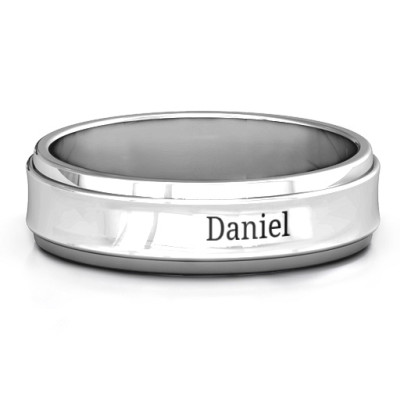 Menelaus Bevelled Concave Mens Ring