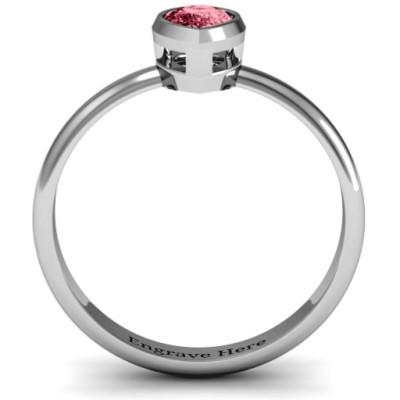 Pear with Raised Bezel Set Ring